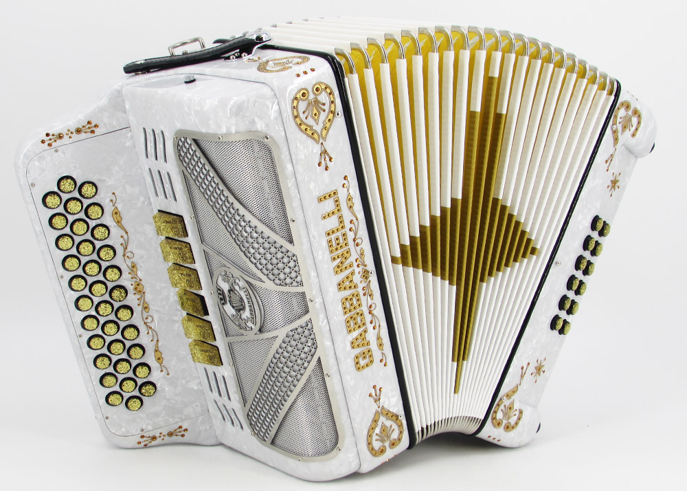 Gabbanelli M Tone White Pearl Gabbanelli Accordions