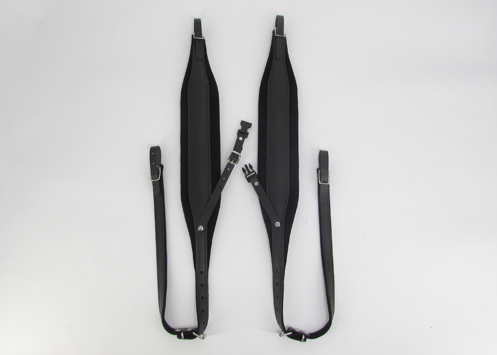 Gabbanelli EXTRA WIDE accordion shoulder straps with back strap black