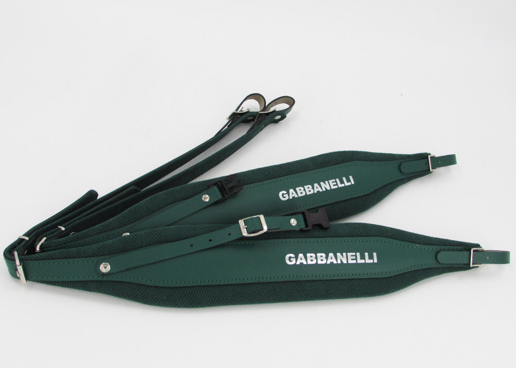 Gabbanelli EXTRA WIDE accordion shoulder straps with back strap Green