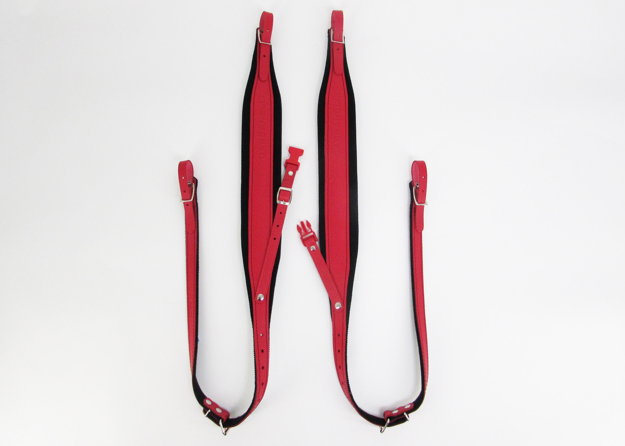 Correas de Hombros De Lujo Gabbanelli Con sujetador de espalda Rojo/Negro (Piel Roja/ Tela Negra)