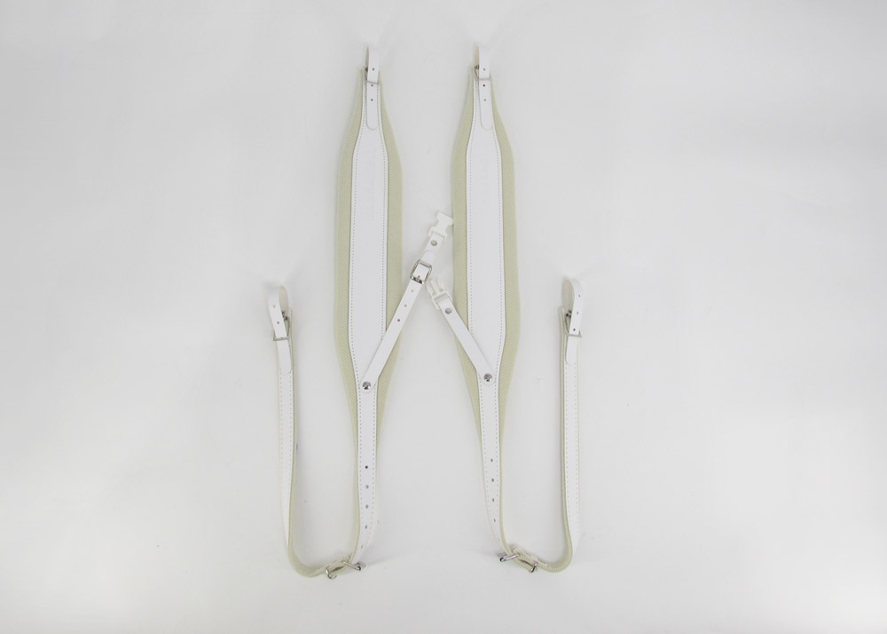 Correas de acordeon ANCHAS para hombros con sujetador de espalda Gabbanelli Blancas