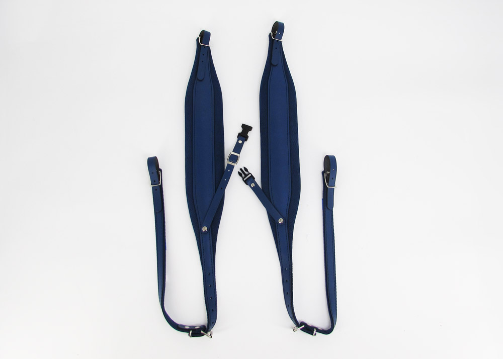 Gabbanelli EXTRA WIDE acordion shoulder straps with back strap Blue