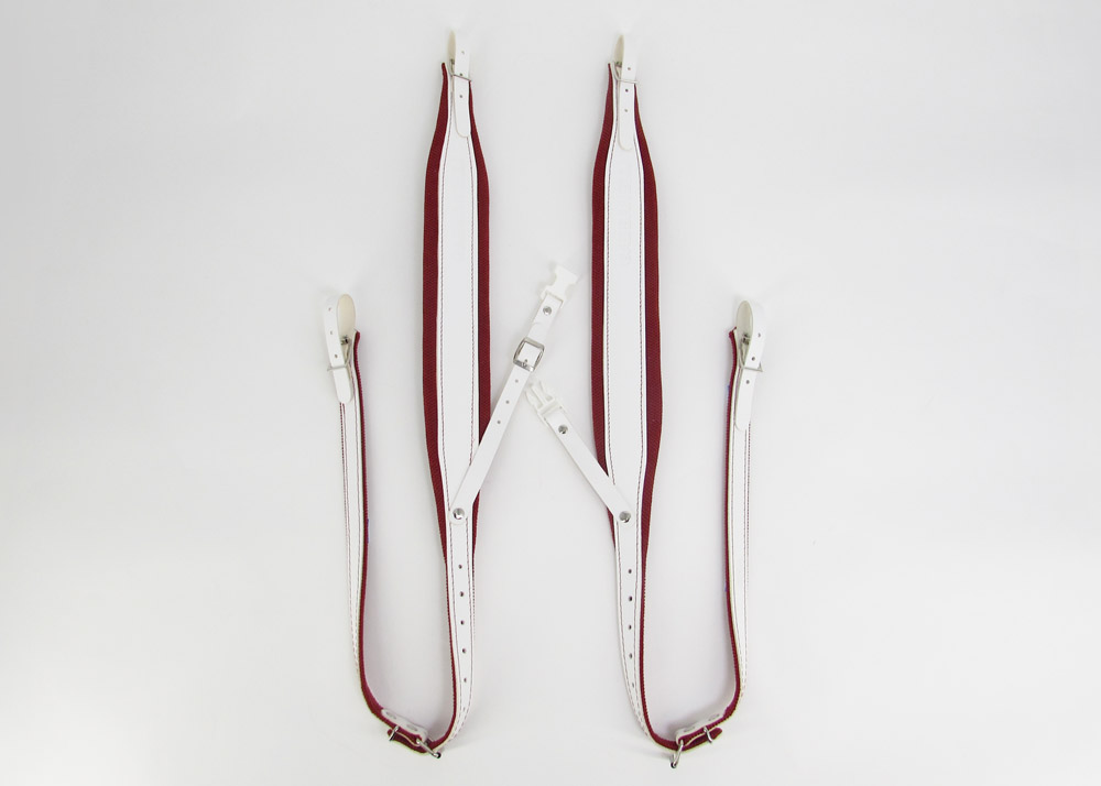 Correas de acordeon para hombros con Sujetador de Espalda Gabbanelli Blanco/Rojo (Piel Blanca/Tela Roja)