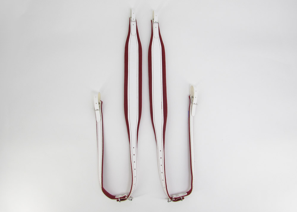 Correas de acordeon para hombros Gabbanelli Blanco/Rojo (Piel Blanca/Tela Roja)