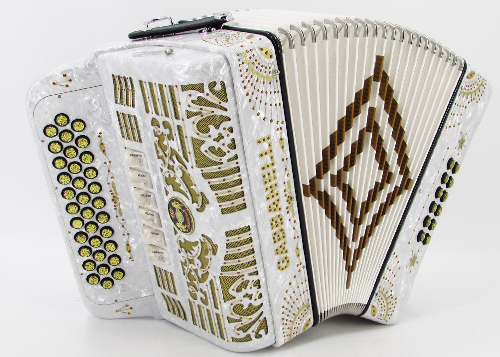 Gabbanelli M2Tone White Pearl Gabbanelli Accordions