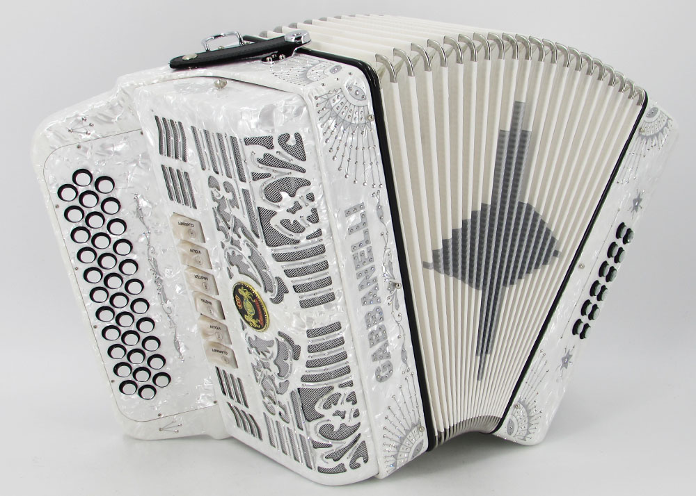 Gabbanelli M2Tone White Pearl Gabbanelli Accordions