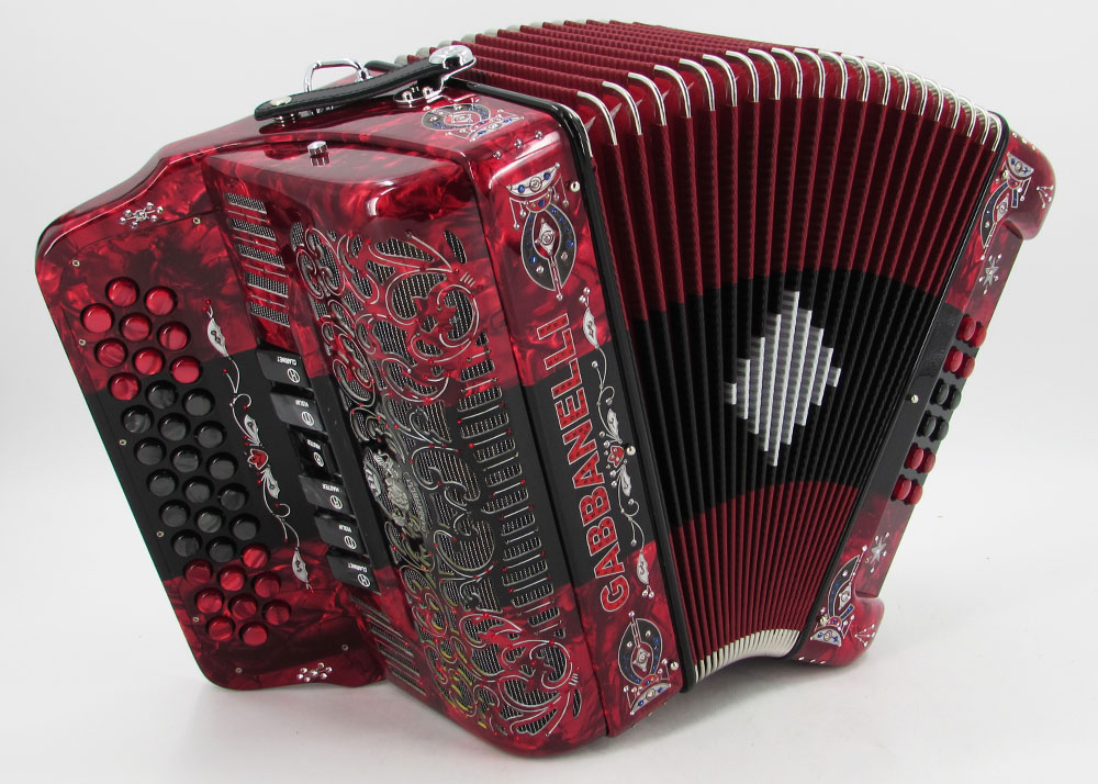 Gabbanelli M2Tono Compacto Rojo & Negro Gabbanelli Accordions