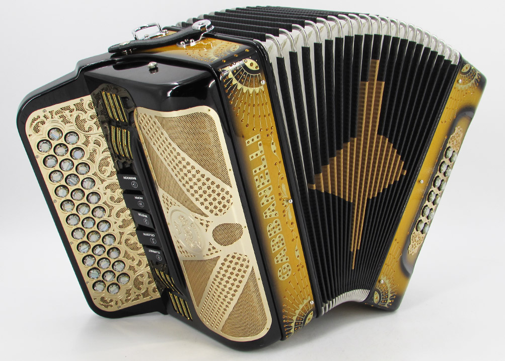 Gabbanelli M400R Solid Wood Honey STN - Gabbanelli Accordions