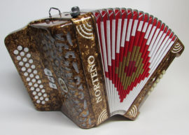 Acordeon Marca Norteño 3 Registros Cafe/Sol Blanco