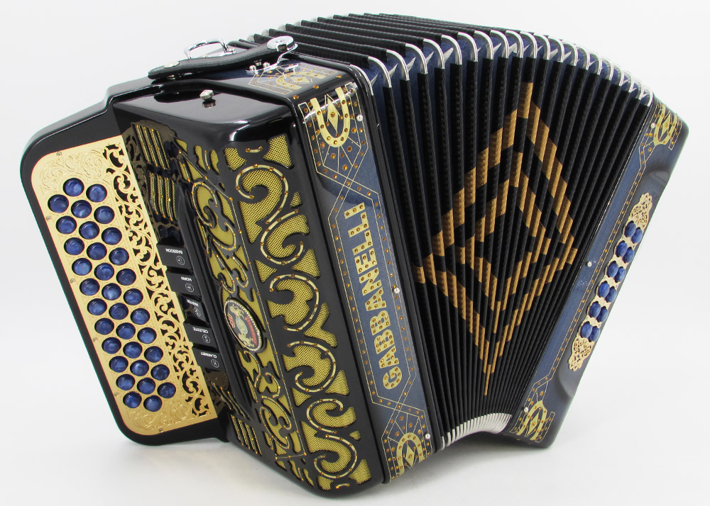 Gabbanelli M400R Madera Tinte Solida Azul - Gabbanelli Accordions