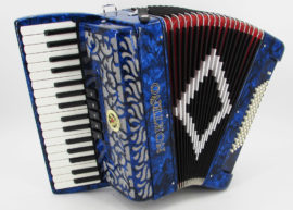 Acordeon Marca Norteño 34 Teclas 5 Registros Azul