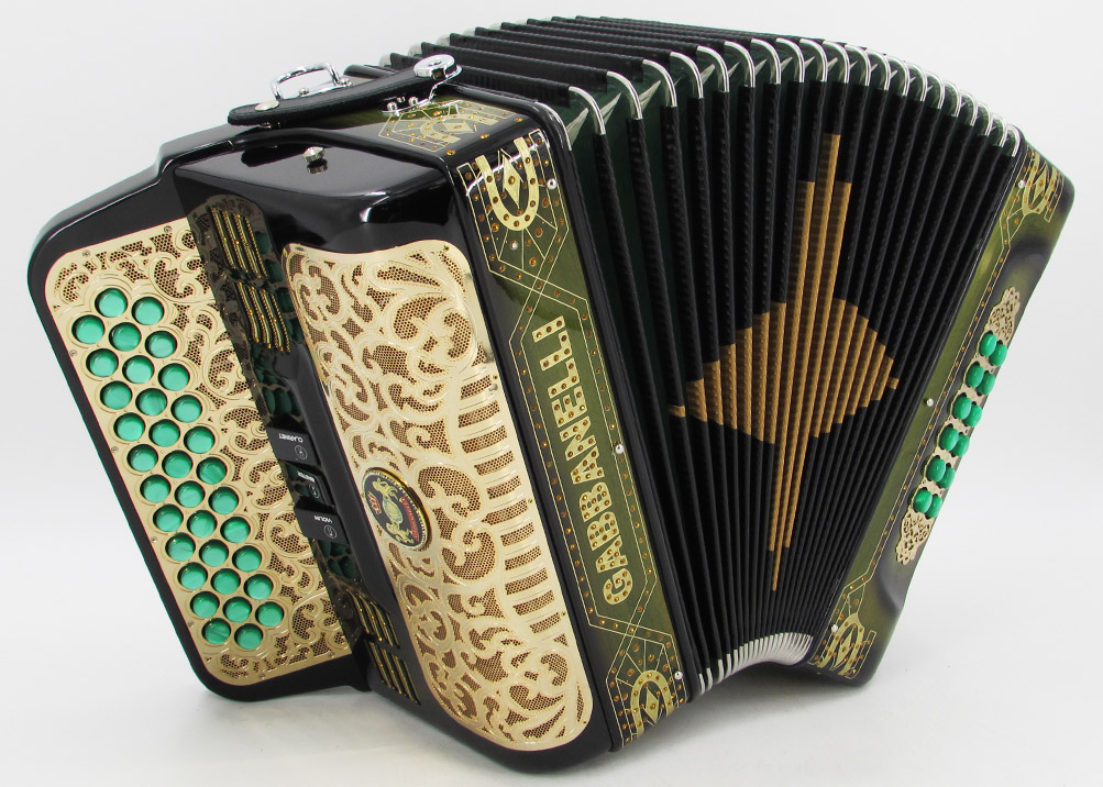 Gabbanelli M350 Solid Wood Green STN Gabbanelli Accordions