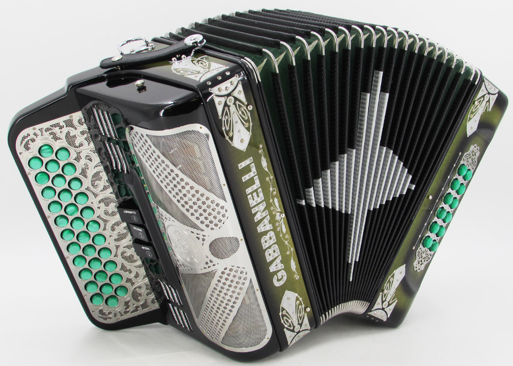 Gabbanelli M350 Solid Wood Green STN Gabbanelli Accordions