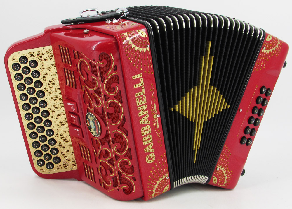 Gabbanelli M103 Red Lacquer Finish - Gabbanelli Accordions