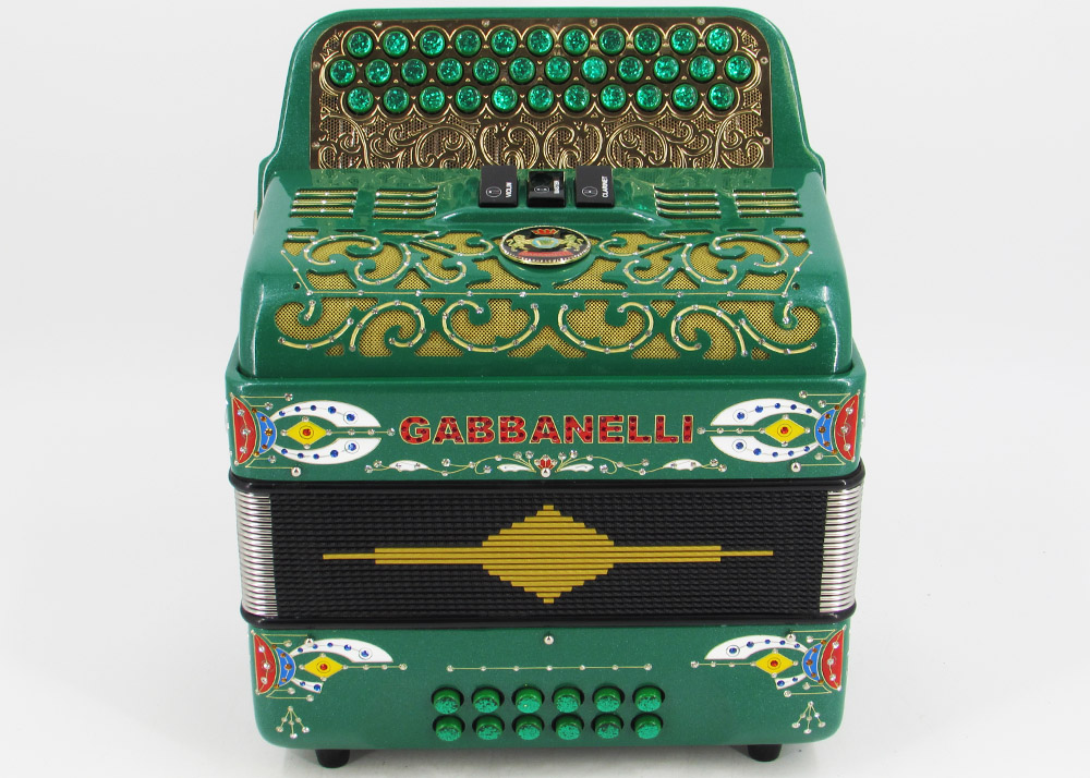 Gabbanelli M103 Green Lacquer Finish Gabbanelli Accordions