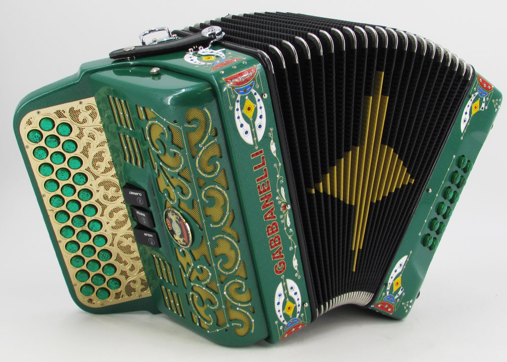 Gabbanelli M103 Green Lacquer Finish Gabbanelli Accordions