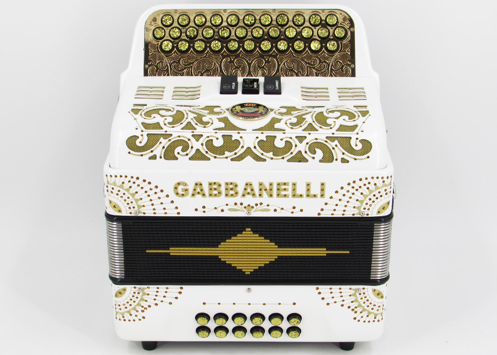 Gabbanelli M103 White Lacquer Finish Gabbanelli Accordions