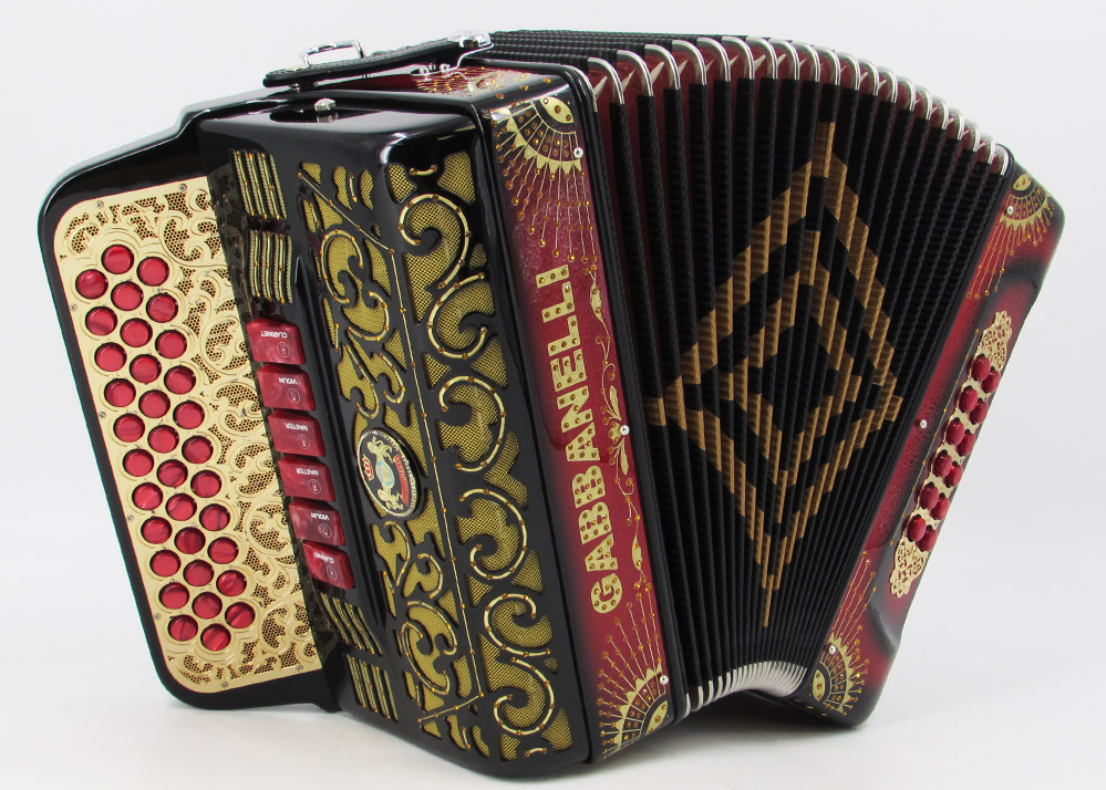 Gabbanelli M2Tone Compact Solid Wood Red Stain Gabbanelli Accordions
