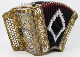 Acordeon Marca Norteño 3 Registros Cafe/Euro Blanco