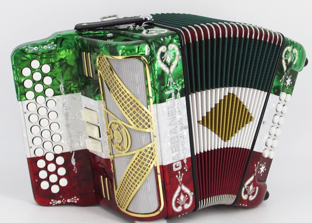 Gabbanelli M103 Red White Green Gabbanelli Accordions