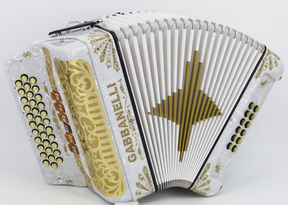 Gabbanelli M2Tone White Pearl Gabbanelli Accordions