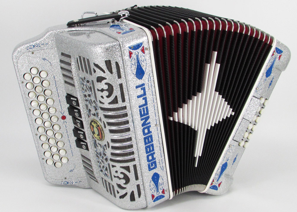 Gabbanelli M400 Silver Tinsel - Gabbanelli Accordions