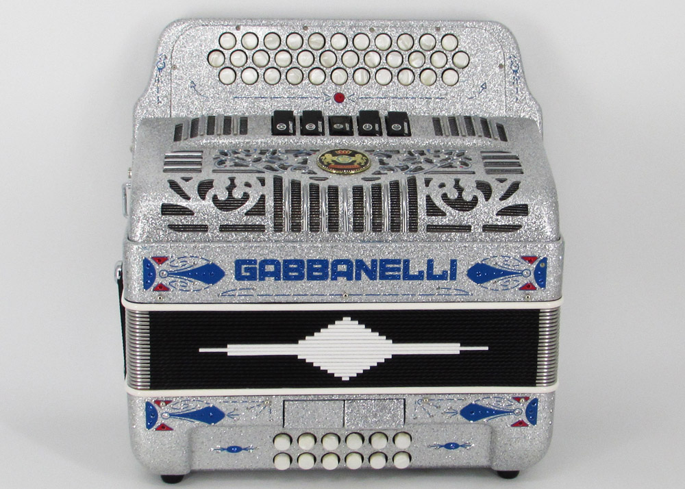 Gabbanelli M400 Silver Tinsel - Gabbanelli Accordions
