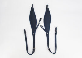 Gabbanelli EXTRA WIDE accordion shoulder straps with back strap Ergonomic Design Blue