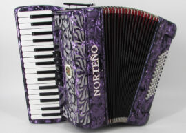 Norteño Brand Accordion 34 Keys 5 Registers Purple