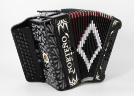 Acordeon Marca Norteño 3 Registros Negro/Euro Blanco