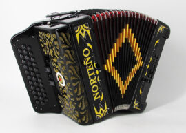 Acordeon Marca Norteño 3 Registros Negro/Euro Amarillo