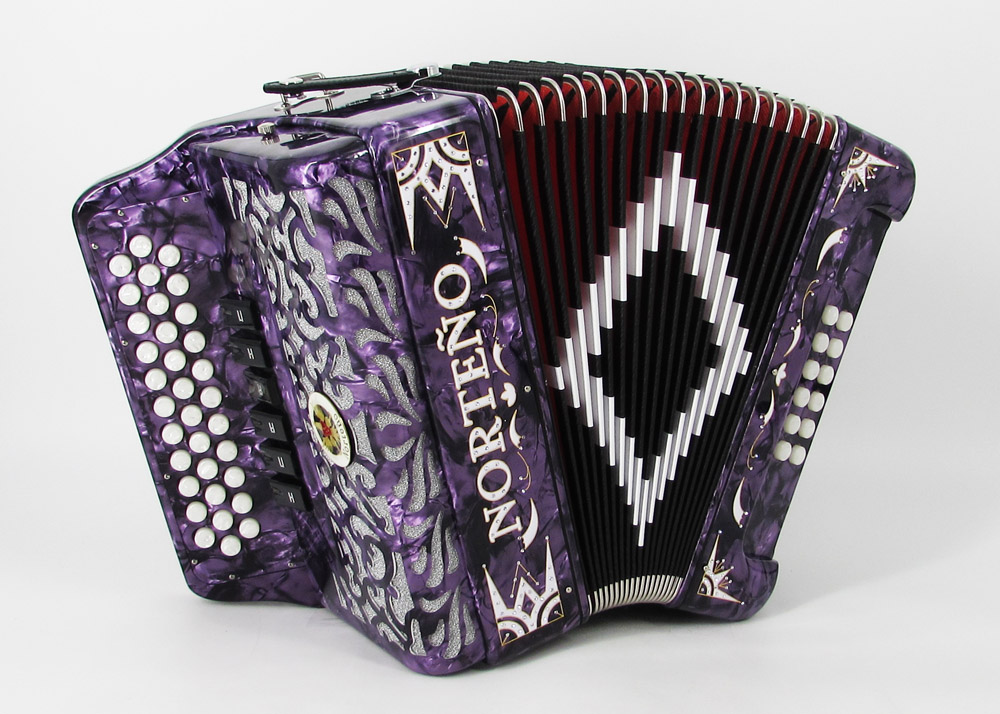 Norteño Brand Accordion 2 Tone Purple/White Euro