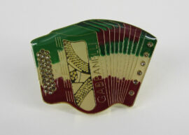 Broche Gabbanelli Rojo Blanco & Verde