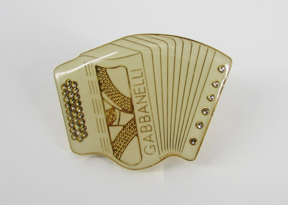 White Gabbanelli Lapel Pin