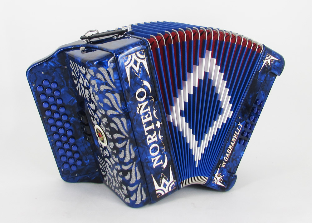 Acordeon Marca Norteño 3 Registros Azul/Euro Blanco