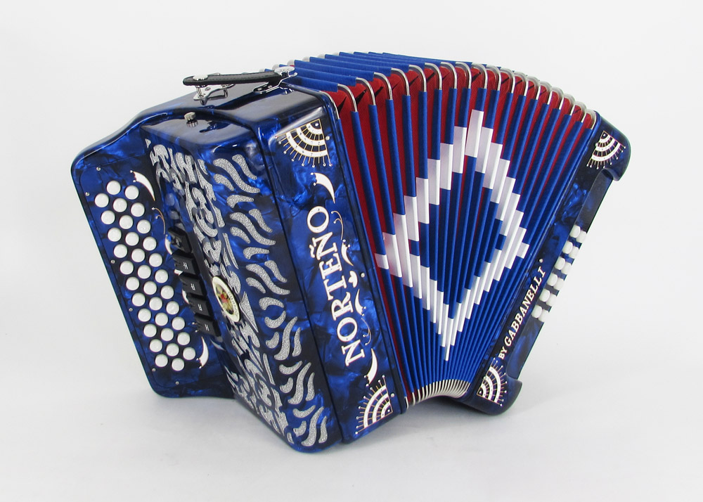 Acordeon Marca Norteño 5 Registros Blue/Sol Plateado