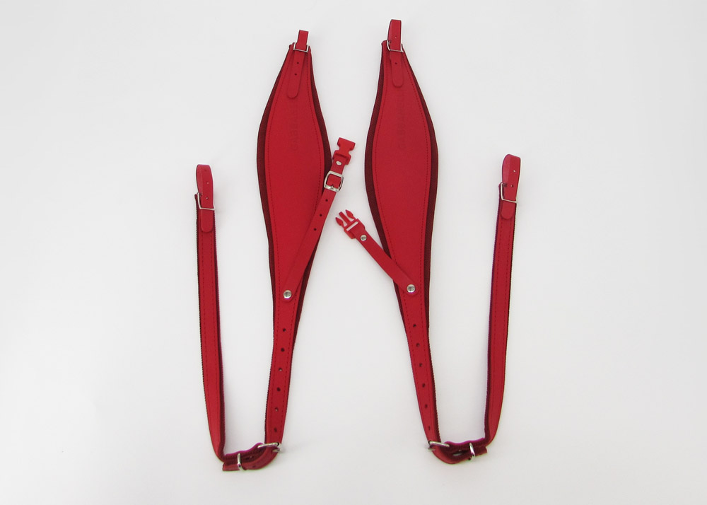 Correas de acordeon ANCHAS para hombros con sujetador de espalda Gabbanelli Diseño Ergonómico Rojo