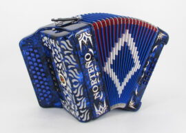 Acordeon Marca Norteño  2 Tonos Azul/Euro Palteado