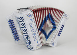 Acordeon Marca Norteño 3 Registros Blanco/Blue Sun