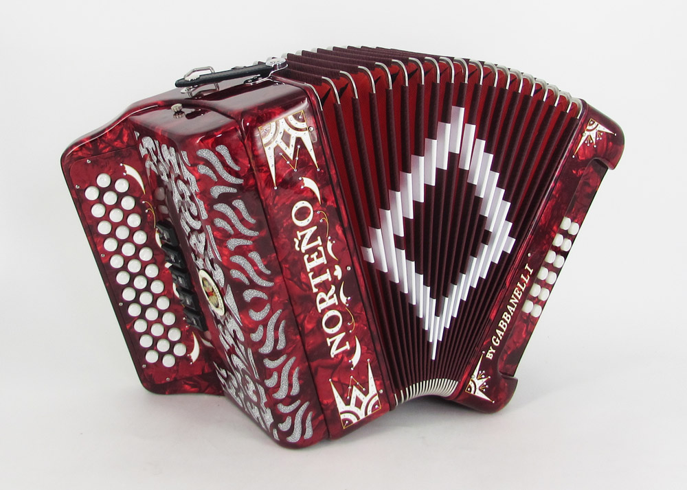 Acordeon Marca Norteño 5 Registros Red/White Euro