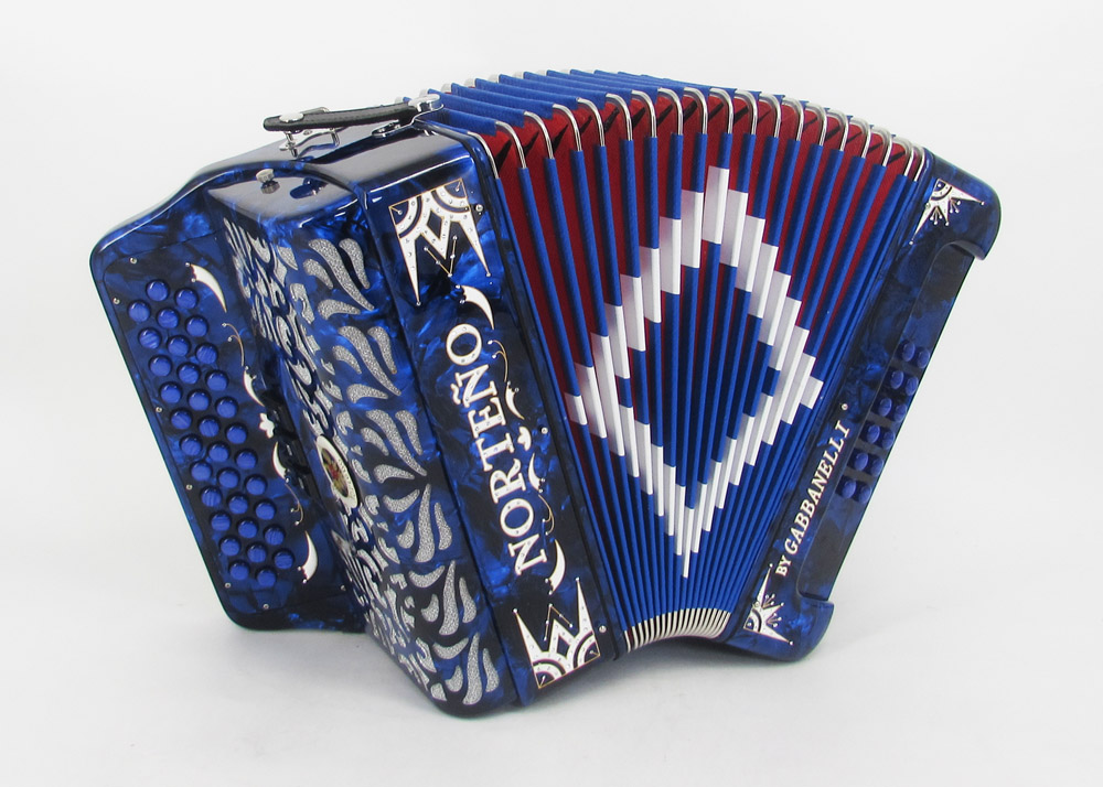 Acordeon Marca Norteño 3 Registros Azul/Euro Blanco