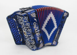 Acordeon Marca Norteño 3 Registros Azul/Sol Plateado