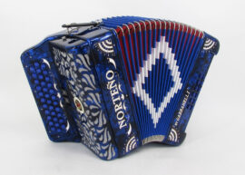 Acordeon Marca Norteño 3 Registros Azul/Sol Blanco