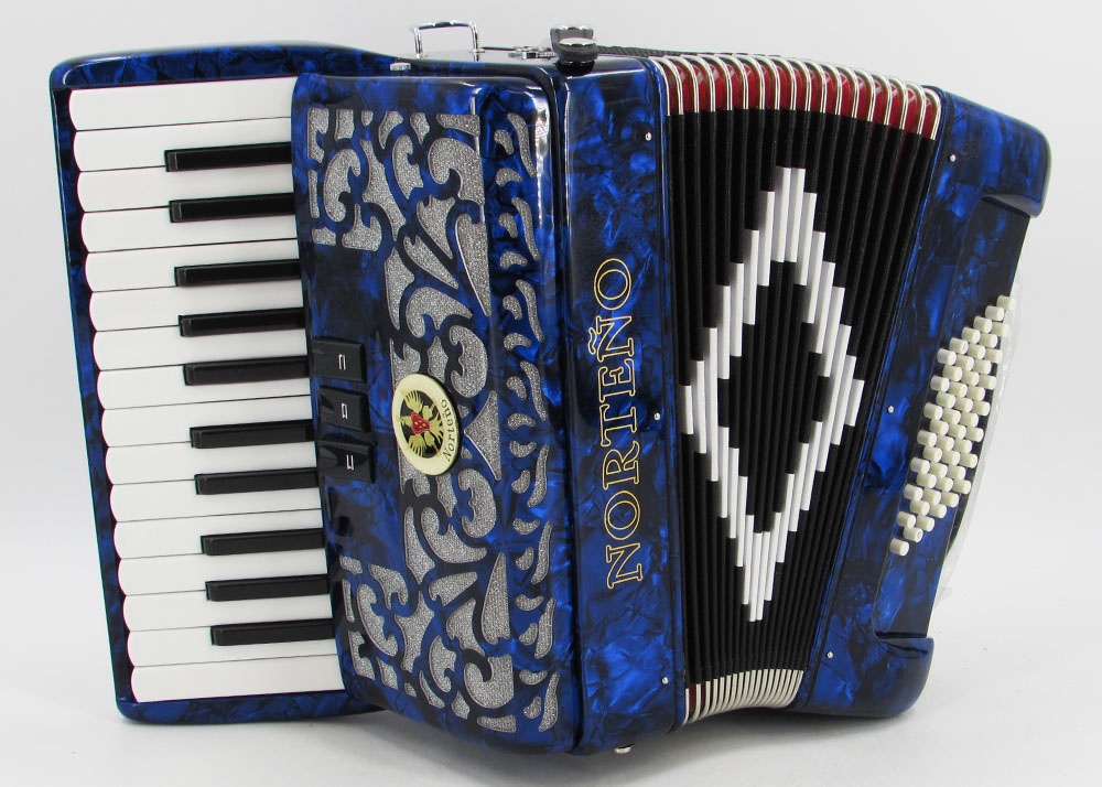 Acordeon Marca Norteño 26 Teclas 3 Registros Azul