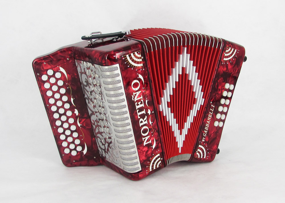 Acordeon Marca Norteño Sin Registros Compacto Rojo /Euro Blanco
