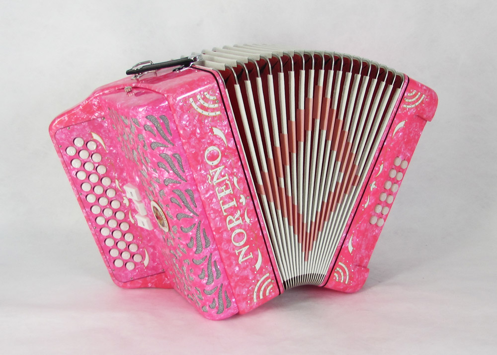Acordeon Marca Norteño 3 Registros Rosa / Sol Blanco
