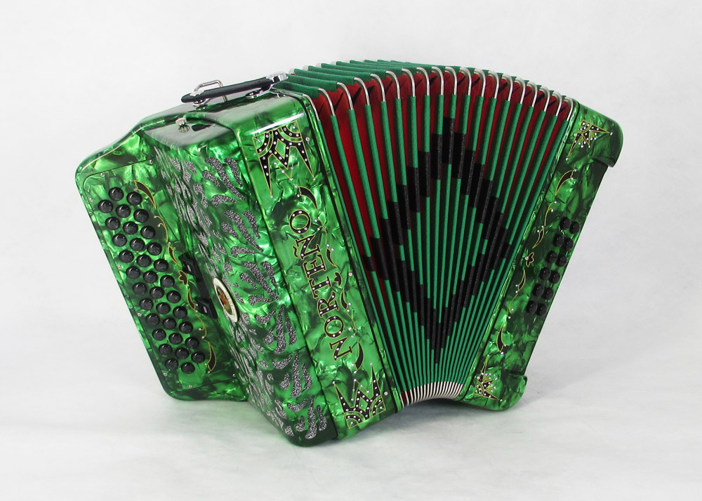 Acordeon Marca Norteño 3 Registros Verde /Euro Negro