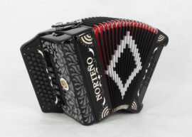 Acordeon Marca Norteño 5 Registros Negro / Sol Blanco
