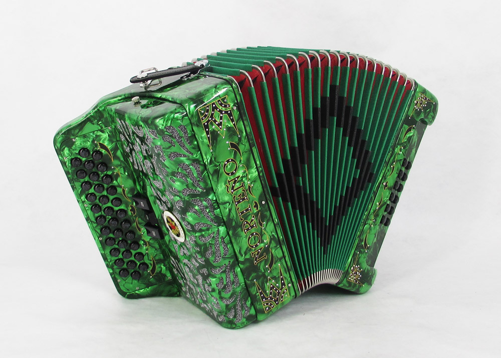 Acordeon Marca Norteño 3 Registros Verde / Euro Negro