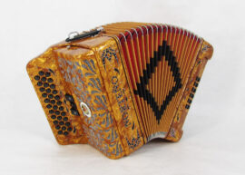 Norteño Brand Accordion 3 Registers Gold / Euro Black